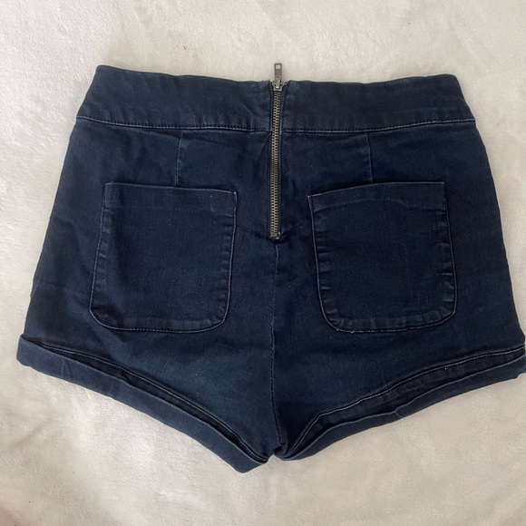 Dark Jean Booty Shorts - Picture 1 of 3